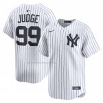 Camiseta Beisbol Hombre New York Yankees Aaron Judge Camisa Home Limited Blanco