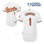 Camiseta Beisbol Hombre Baltimore Orioles 1 Everth Cabrera Blanco 1ª Cool Base