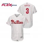 Camiseta Beisbol Hombre Philadelphia Phillies Bryce Harper 150th Aniversario Patch Flex Base Blanco