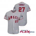 Camiseta Beisbol Hombre Los Angeles Angels Mike Trout 2018 All Star Game Flex Base Gris