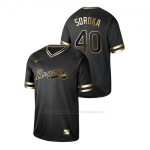 Camiseta Beisbol Hombre Atlanta Braves Mike Soroka 2019 Golden Edition Negro
