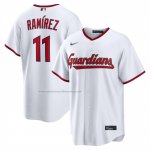 Camiseta Beisbol Hombre Cleveland Guardians Jose Ramirez Primera Replica Blanco1 Camiseta Beisbol Hombre Cleveland Guardians Jose Ramirez Primera Replica Blanco1