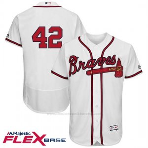 Camiseta Beisbol Hombre Atlanta Braves 42 Jackie Robinson Blanco Flex Base