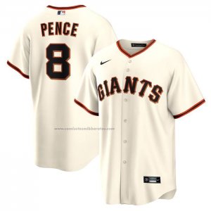 Camiseta Beisbol Hombre San Francisco Giants Hunter Pence Retired Primera Replica Crema