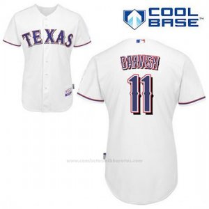 Camiseta Beisbol Hombre Texas Rangers Yu Darvish 11 Blanco 1ª Cool Base