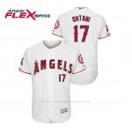 Camiseta Beisbol Hombre Los Angeles Angels Shohei Ohtani 150th Aniversario Patch Flex Base Blanco