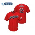 Camiseta Beisbol Hombre Cleveland Indians Francisco Lindor 2019 All Star Game Patch Cool Base Rojo