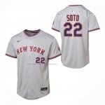 Camiseta Beisbol Nino New York Mets Juan Soto Limited Gris Camiseta Beisbol Nino New York Mets Juan Soto Limited Gris
