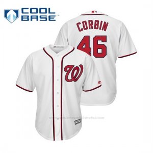 Camiseta Beisbol Hombre Washington Nationals Patrick Corbin Cool Base Majestic Home Blanco