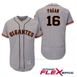 Camiseta Beisbol Hombre San Francisco Giants Angel Pagan Gris Hispanic Heritage Flex Base