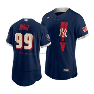 Camiseta Beisbol Hombre New York Yankees Aaron Judge 2021 All Star Autentico Azul