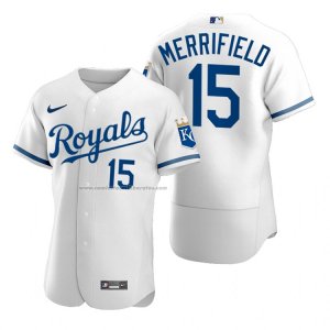 Camiseta Beisbol Hombre Kansas City Royals Whit Merrifield 2022 Autentico Blanco