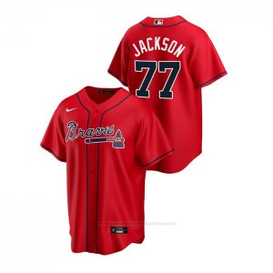 Camiseta Beisbol Hombre Atlanta Braves Luke Jackson 2020 Replica Alterno Rojo