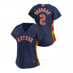 Camiseta Beisbol Mujer Houston Astros Alex Bregman 2020 Replica Alterno Azul