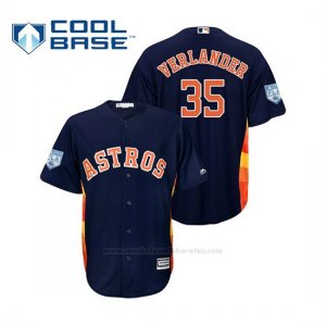 Camiseta Beisbol Hombre Houston Astros Justin Verlander Cool Base Entrenamiento de Primavera 2019 Azul