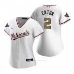 Camiseta Beisbol Mujer Washington Nationals Adam Eaton 2020 Gold Program Replica Blanco