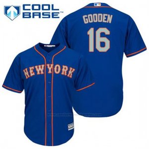 Camiseta Beisbol Hombre New York Mets Dwight Gooden 16 Azul Alterno Cool Base