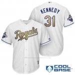 Camiseta Beisbol Hombre Kansas City Royals Campeones 31 Ian Kennedy Coolbase Oros