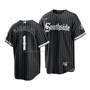 Camiseta Beisbol Hombre Chicago White Sox Nick Madrigal 2021 City Connect Replica Negro