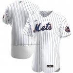 Camiseta Beisbol Hombre New York Mets Primera Autentico Blanco