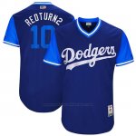 Camiseta Beisbol Hombre Los Angeles Dodgers 2017 Little League World Series Justin Turner Royal