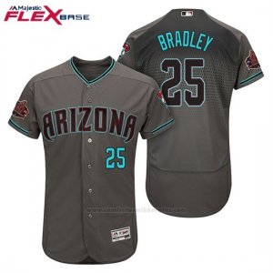 Camiseta Beisbol Hombre Arizona Diamondbacks 25 Archie Bradley Gris Aqua Alterno 20 Aniversario Flex Base