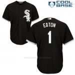 Camiseta Beisbol Hombre Chicago White Sox 1 Adam Eaton Negro Autentico Coleccion Cool Base