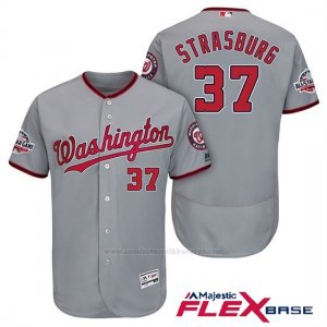 Camiseta Beisbol Hombre Washington Nationals Stephen Strasburg Gris 2018 All Star Flex Base