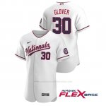 Camiseta Beisbol Hombre Washington Nationals Koda Glover Autentico 2020 Alternato Blanco