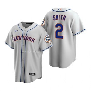 Camiseta Beisbol Hombre New York Mets Dominic Smith Replica Gris
