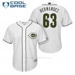 Camiseta Beisbol Hombre Cincinnati Reds 63 Ariel Hernandez Blanco2018 Alterno Cool Base