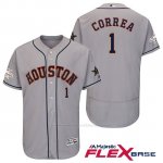 Camiseta Beisbol Hombre Houston Astros Carlos Correa Gris 2017 Mlb All Star Game Flex Base