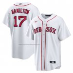 Camiseta Beisbol Hombre Boston Red Sox David Hamilton Primera Replica Blanco