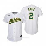 Camiseta Beisbol Nino Oakland Athletics Khris Davis Replica Primera Blanco