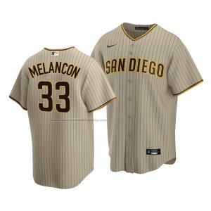 Camiseta Beisbol Hombre San Diego Padres Mark Melancon Sand Replica Alterno Marron
