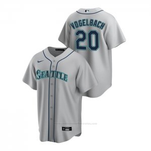 Camiseta Beisbol Hombre Seattle Mariners Daniel Vogelbach Replica Road Gris