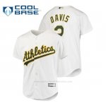 Camiseta Beisbol Nino Oakland Athletics Khris Davis Cool Base Majestic Home Blanco