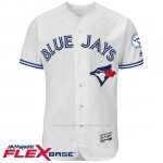 Camiseta Beisbol Hombre Toronto Blue Jays Blank Blanco Flex Base Autentico Coleccion 40 Aniversario