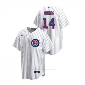 Camiseta Beisbol Hombre Chicago Cubs Ernie Banks Replica Primera Blanco