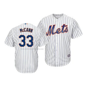 Camiseta Beisbol Hombre New York Mets White James Mccann Cool Base Cool Base