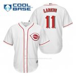 Camiseta Beisbol Hombre Cincinnati Reds Barry Larkin 11 Blanco 1ª Cool Base