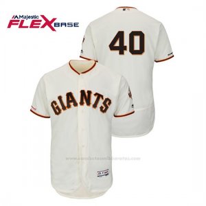 Camiseta Beisbol Hombre San Francisco Giants Madison Bumgarner 150th Aniversario Patch Autentico Flex Base Marfil