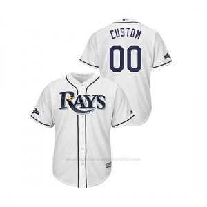Camiseta Beisbol Hombre Tampa Bay Rays Personalizada 2019 Postseason Cool Base Blanco