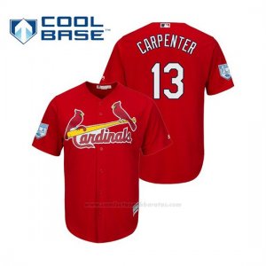 Camiseta Beisbol Hombre St. Louis Cardinals Matt Carpenter Cool Base Entrenamiento de Primavera 2019 Rojo