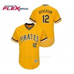 Camiseta Beisbol Hombre Pittsburgh Pirates Corey Dickerson 150th Aniversario Patch Autentico Flex Base Amarillo