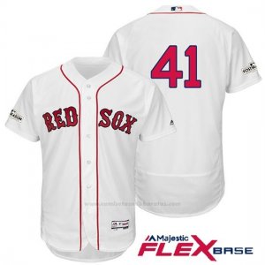 Camiseta Beisbol Hombre Boston Red Sox 2017 Postemporada 41 Chris Sale Blanco Flex Base