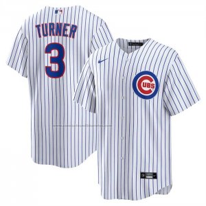 Camiseta Beisbol Hombre Chicago Cubs Justin Turner Primera Replica Blanco Camiseta Beisbol Hombre Chicago Cubs Justin Turner Primera Replica Blanco