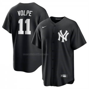 Camiseta Beisbol Hombre New York Yankees Anthony Volpe Alterno Replica Negro