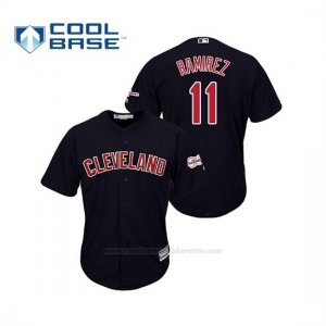 Camiseta Beisbol Hombre Cleveland Indians Jose Ramirez 2019 All Star Game Patch Cool Base Azul