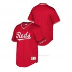 Camiseta Beisbol Nino Cincinnati Reds Cooperstown Collection Mesh Wordmark V-Neck Rojo